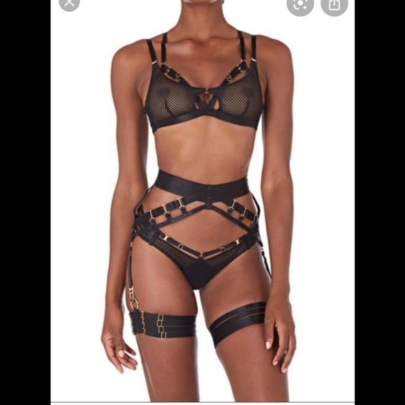 atelier bordelle Other - Atelier Bordelle Black Strappy Lingerie Set